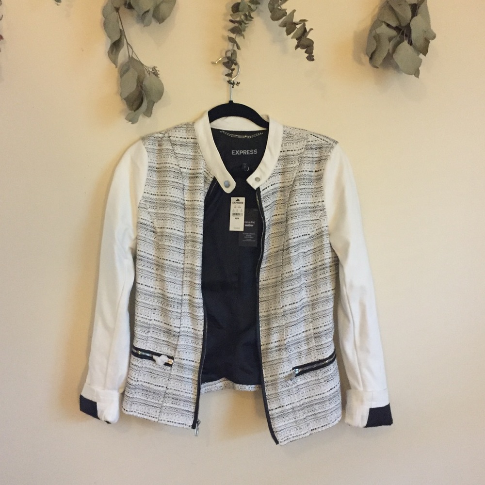 White pleather jacket